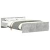 vidaXL Cadre de lit sans matelas gris b&eacute;ton 120x200 cm