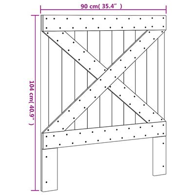 vidaXL Tête de lit 90x104 cm bois massif de pin