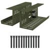 vidaXL Plateau de gestion de c&acirc;bles sous le bureau 2 pc Vert olive