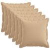 vidaXL Housse de coussin 6 pc HOUTEN Cr&egrave;me 30 x 30 cm Lin synth&eacute;tique
