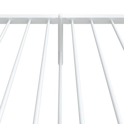 vidaXL Cadre de lit métal sans matelas et pied de lit blanc 107x203 cm