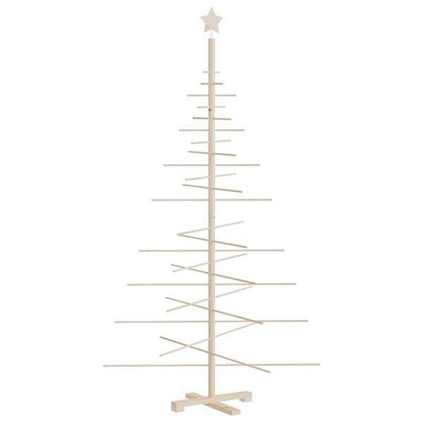 vidaXL Arbre de Noël en bois pour décoration 180 cm bois massif de pin