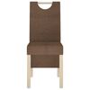 vidaXL Chaises &agrave; manger lot de 6 marron tissu
