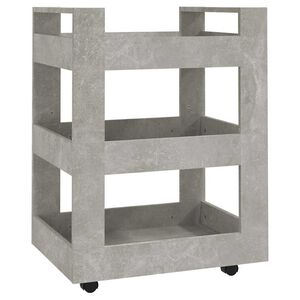 vidaXL Chariot de cuisine Gris b&eacute;ton 60x45x80 cm Bois d'ing&eacute;nierie