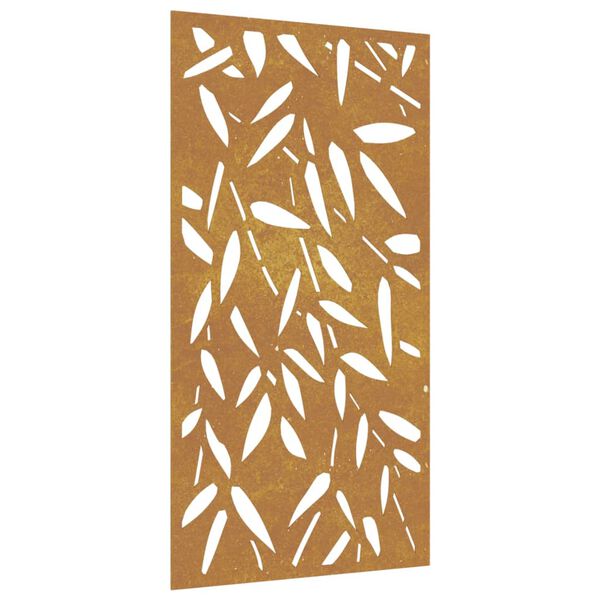 vidaXL Décoration murale jardin 105x55 cm design de feuille de bambou