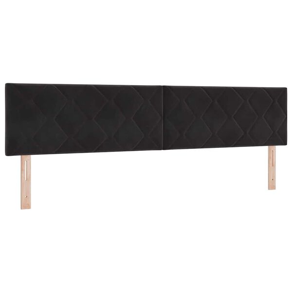 vidaXL Lit &agrave; ressorts avec matelas Noir 200 x 200 cm Polyester