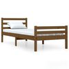 vidaXL Cadre de lit sans matelas marron miel bois massif 90x190 cm