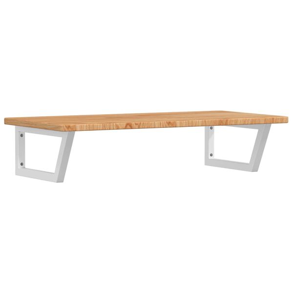 vidaXL &Eacute;tag&egrave;re de vasque murale acier et bois de ch&ecirc;ne massif