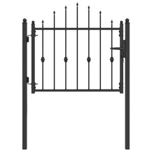 vidaXL Porte de Cl&ocirc;ture HORST 100 x 75 cm m&eacute;tal Noir Verrouillable