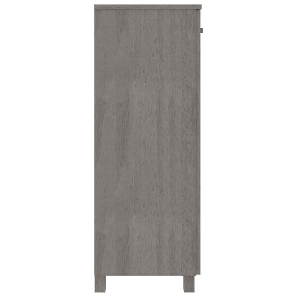 vidaXL Armoire &agrave; chaussures HAMAR Gris clair 85x40x108 cm Pin massif