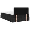 vidaXL Lit ottoman avec matelas et LED noir 120x190 cm tissu