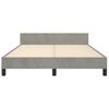 vidaXL Cadre de lit sans matelas gris clair 140x200 cm velours