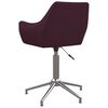 vidaXL Chaises &agrave; manger pivotantes lot de 2 violet tissu