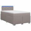 vidaXL Lit de box spring avec matelas et LED Taupe 120 x 200 cm Tissu