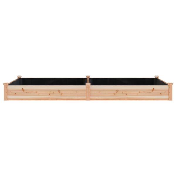 vidaXL Lit surélevé de jardin doublure 240x120x25 cm bois massif sapin