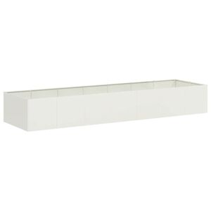 vidaXL Jardini&egrave;re blanc 280x80x40 cm acier