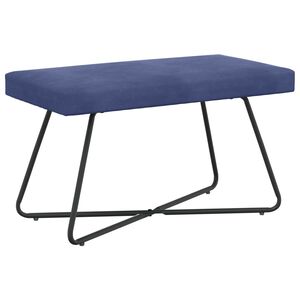 vidaXL banc Bleu police 80 x 40 x 45 cm Velours