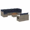 vidaXL Ensemble de canap&eacute; de jardin 10 pcs avec coussins gris r&eacute;sine tress&eacute;e