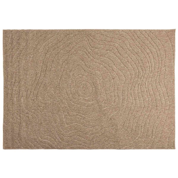 vidaXL Tapis de surface Moir&eacute; HUARTE Naturel 170 x 120 cm Polyester