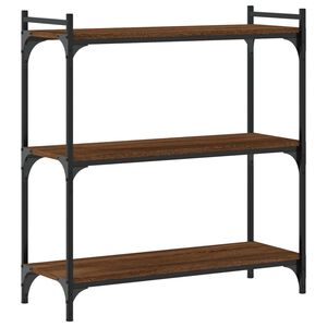 vidaXL Biblioth&egrave;que 3 niveaux ch&ecirc;ne brun 80x30x86 cm bois d'ing&eacute;nierie