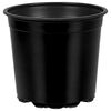 vidaXL Pot &agrave; fleurs rond 200 pc Noir &Oslash; 15 x 13 cm Plastique