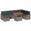 vidaXL Ensemble de canap&eacute; de jardin 9 pc Gris polyrotin