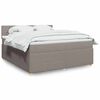 vidaXL Sommier &agrave; lattes de lit avec matelas Taupe 180x200 cm Tissu