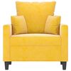 vidaXL Fauteuil Jaune 60 cm Velours
