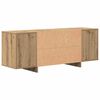 vidaXL Meuble TV ch&ecirc;ne artisanal 130x35x50 cm bois d'ing&eacute;nierie
