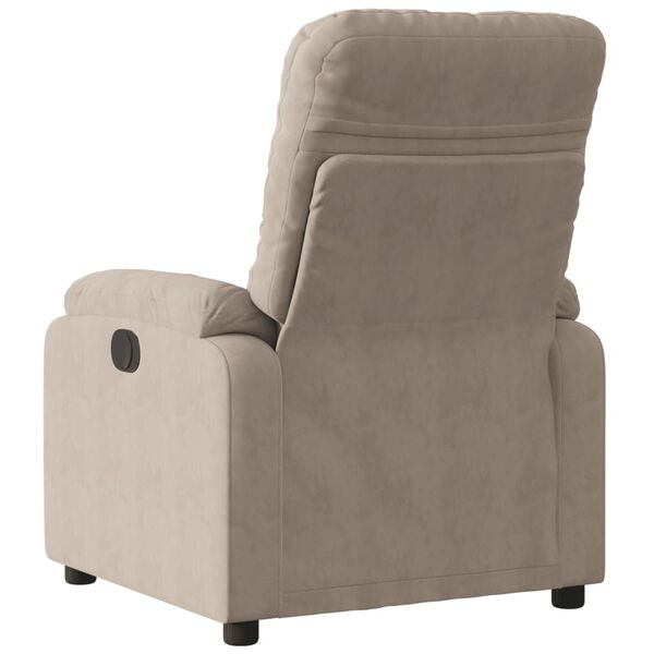 vidaXL Fauteuil inclinable taupe tissu microfibre