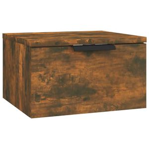 vidaXL Table de chevet murale Ch&ecirc;ne fum&eacute; 34x30x20 cm