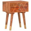 vidaXL Table de chevet 43 x 30 x 58 cm Bois de manguier massif