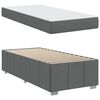vidaXL Cadre de lit avec matelas Gris fonc&eacute; 90 x 190 cm tissu