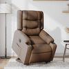 vidaXL Fauteuil inclinable &eacute;lectrique marron tissu