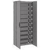 vidaXL Armoire &agrave; chaussures Gris 60x30x166 cm Tissu