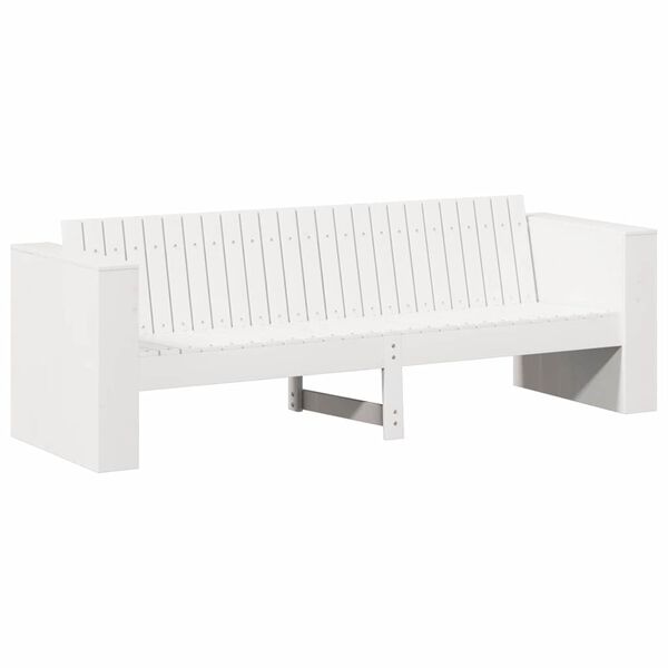 vidaXL Canapé de jardin Blanc 185,5 x 60 x 62 cm Pin massif