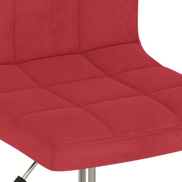 vidaXL Chaise pivotante de salle &agrave; manger Rouge bordeaux Velours