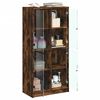 vidaXL Buffet haut avec portes ch&ecirc;ne fum&eacute; 68x37x142 cm bois ing&eacute;nierie