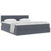 vidaXL Lit de Rangement avec matelas Gris fonc&eacute; 160 x 200 cm Velours