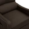 vidaXL Fauteuil de massage Marron fonc&eacute; Tissu