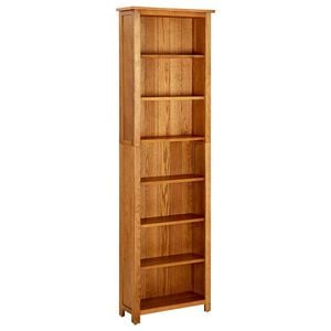 vidaXL Biblioth&egrave;que &agrave; 7 niveaux 60x22x200 cm Bois de ch&ecirc;ne massif