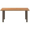 vidaXL Table à manger marron clair bois de chêne massif rectangulaire