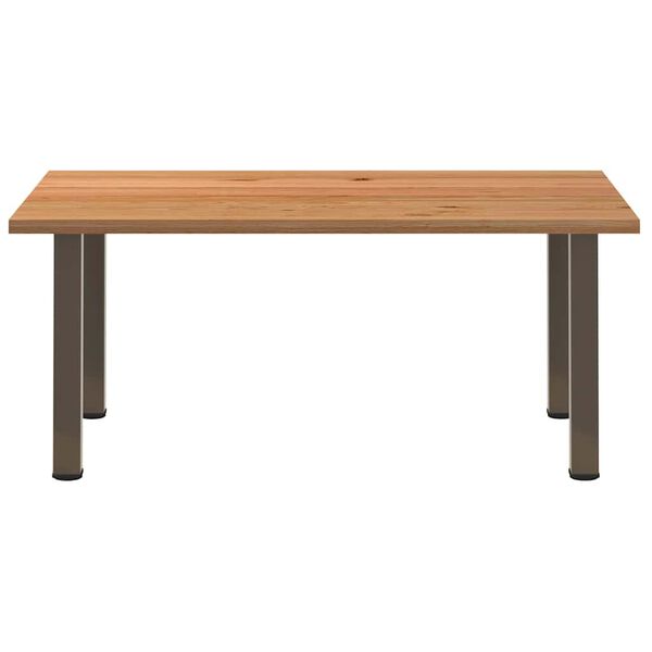 vidaXL Table à manger marron clair bois de chêne massif rectangulaire