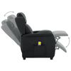 vidaXL Fauteuil &eacute;lectrique de massage Gris fonc&eacute; Tissu