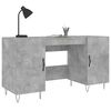 vidaXL Bureau gris béton 140x50x75 cm bois d'ingénierie