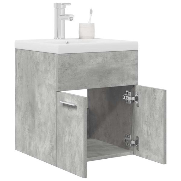 vidaXL Armoire lavabo de salle de bain avec bassin intégré et robinet