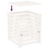 vidaXL Composteur Blanc 63,5x63,5x77,5 cm Bois massif de pin