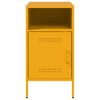 vidaXL Tables de chevet 2 pcs jaune moutarde 36x39x68 cm acier