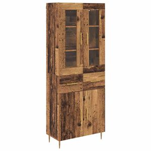 vidaXL Haut Armoire avec tiroir 2 pcs Bois ancien Bois d'ing&eacute;nierie