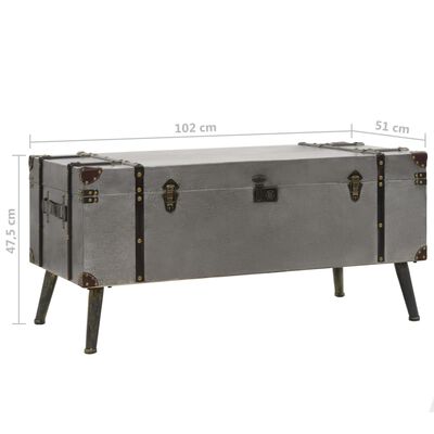 vidaXL Table basse MDF et aluminium 102 x 51 x 47,5 cm